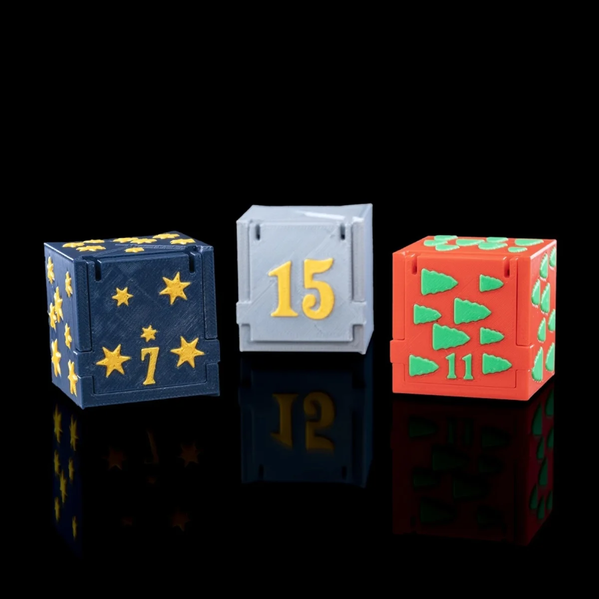 Gift Stack Christmas Countdown Box Tree - 3D Printed