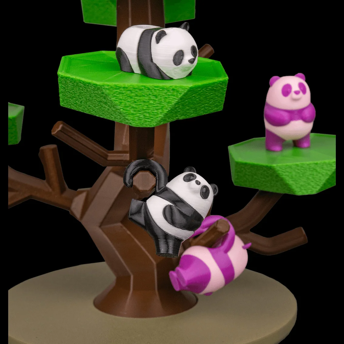 Panda Tumble - Game Set - 3D Printed
