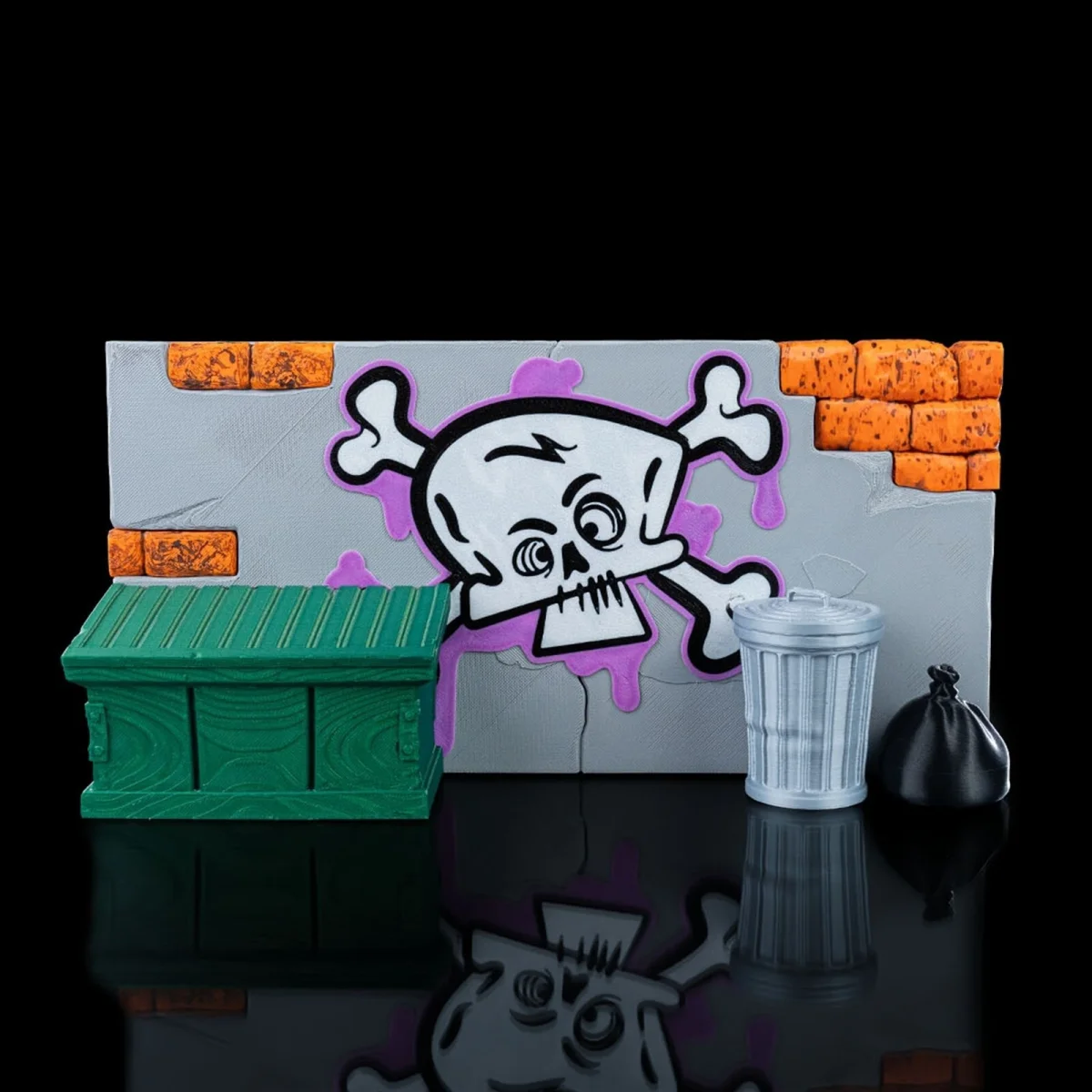 Finger Skate/Skating Park - 3D Printed Graffiti Wall