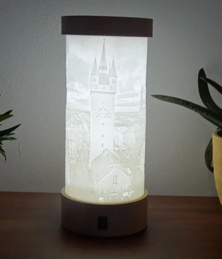 Personalised Lithophane Photo Lamp Light - USB Powered