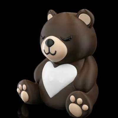 Light-Hearted Bear Light Decor Night Light - 3D Printed