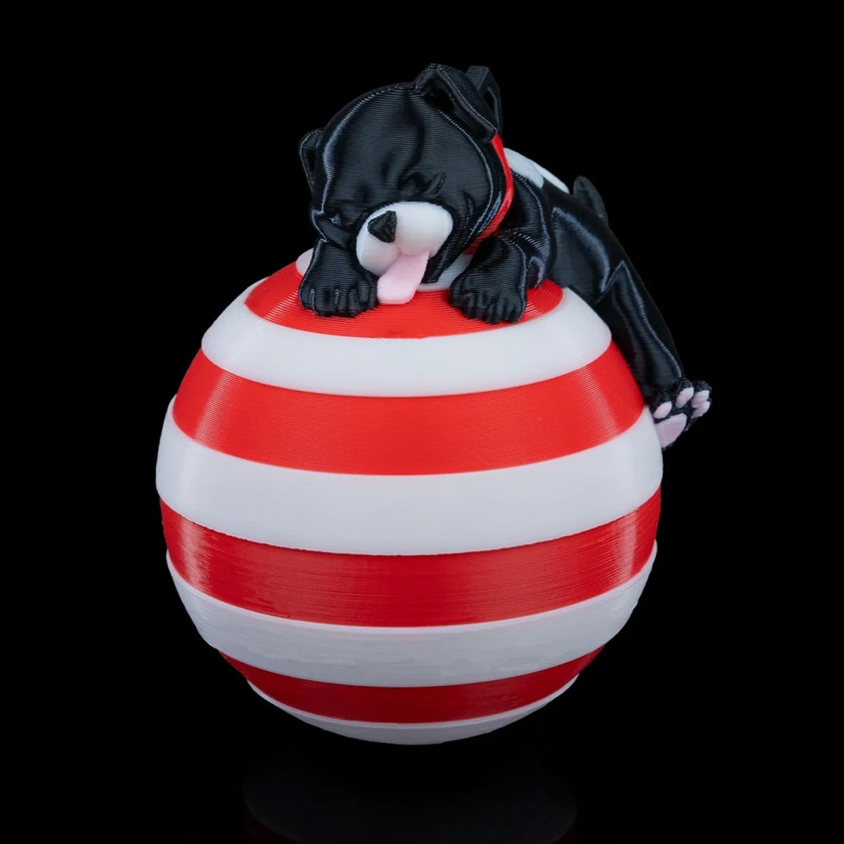 Sleeping Dog Christmas Ornament x3 - 3D Printed