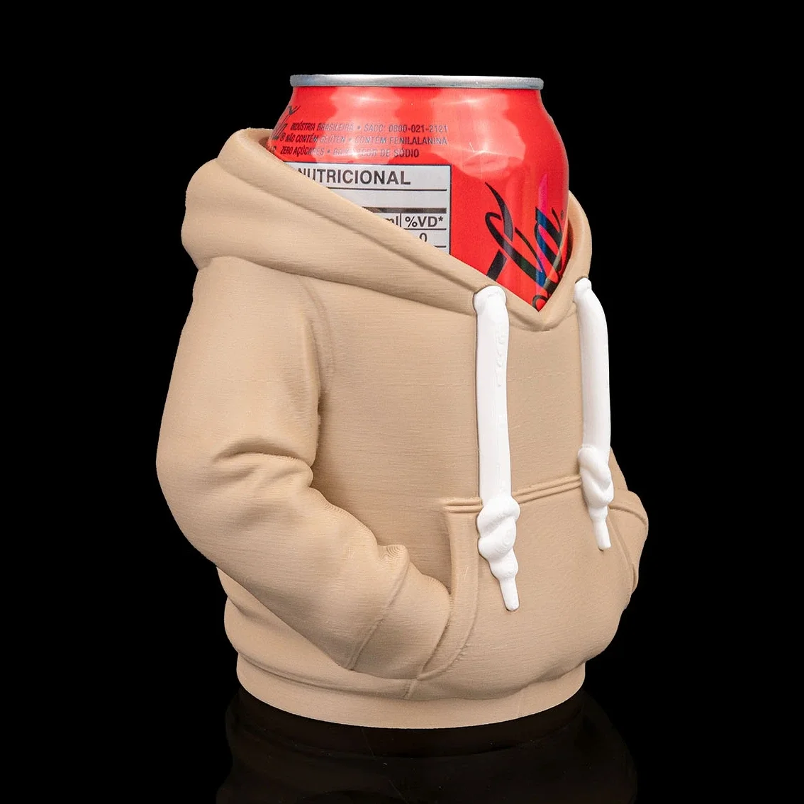 Hoodie Can Holder - 3D Printed Drink Cosy - 330ml - Novelty Gift - Funny Desk Accessory