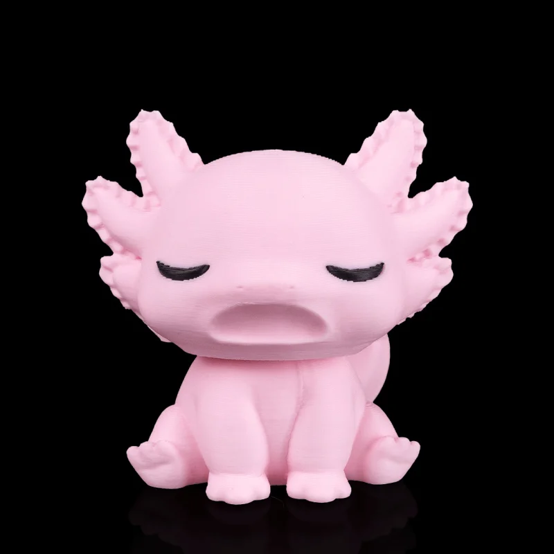 Sleepy Axolotl - KeyChain / Desk Pet - 3D Printed