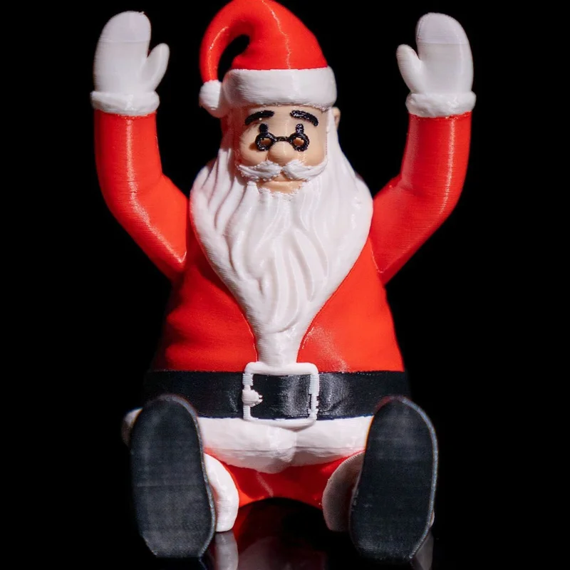 Supportive Santa Phone Holder Christmas - 3D Printed