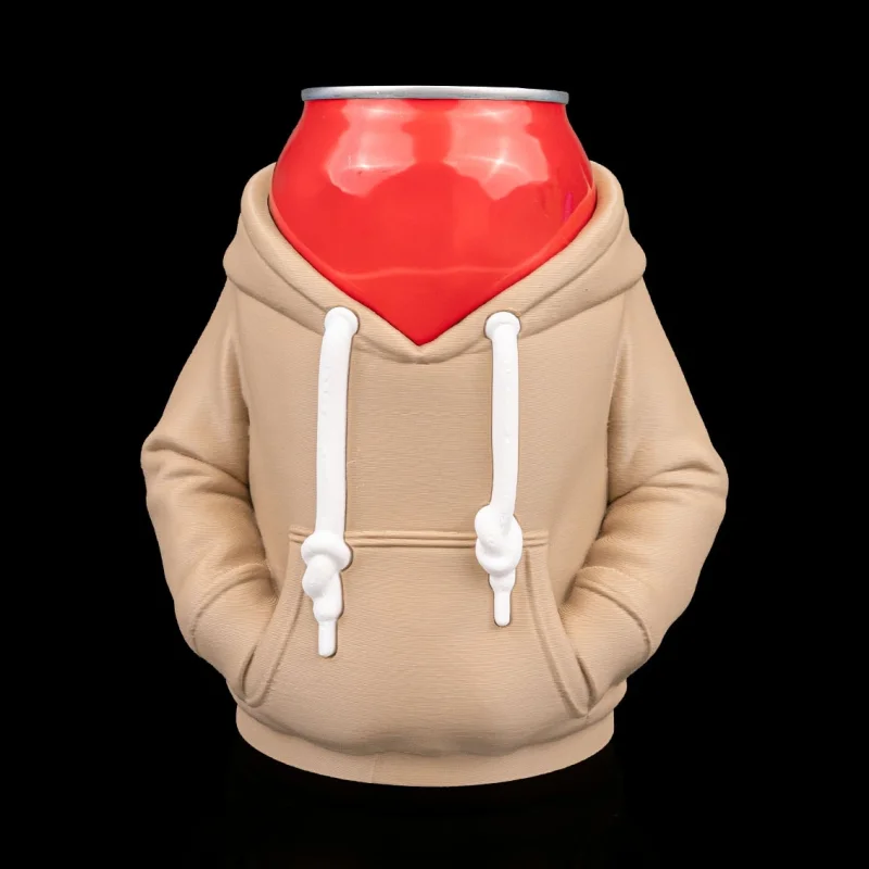Hoodie Can Holder - 3D Printed Drink Cosy - 330ml - Novelty Gift - Funny Desk Accessory