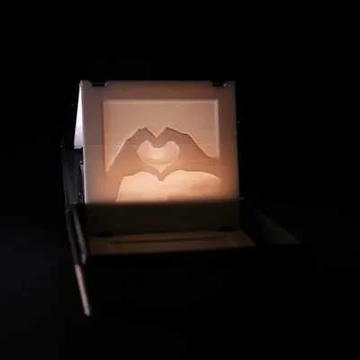 Valentine's Lithophane Box of Memories - 3D Printed