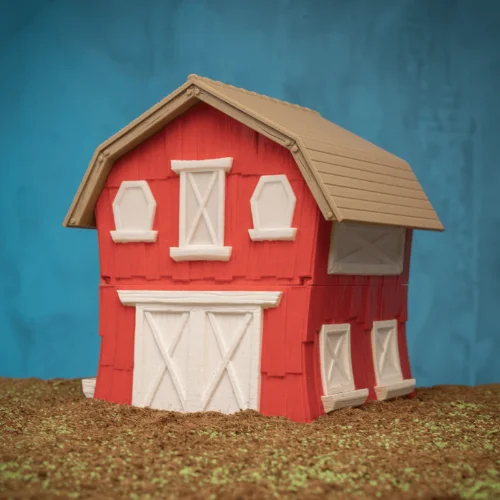 Ranch Life - 3D Printed Farm Animal Set with Barn , Articulated