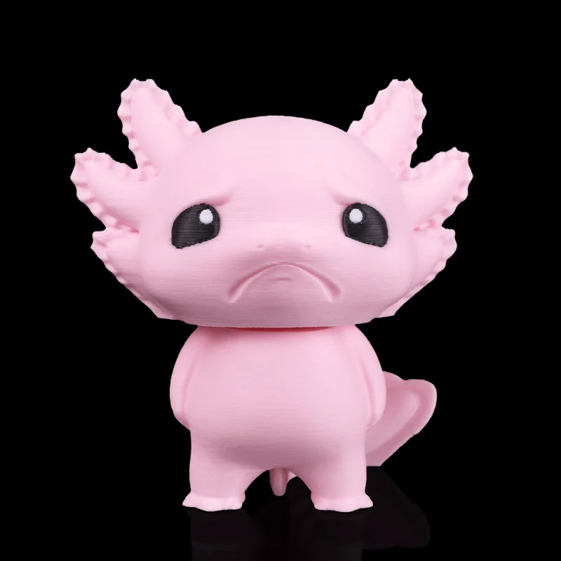 Gloomy Axolotl - KeyChain / Desk Pet - 3D Printed