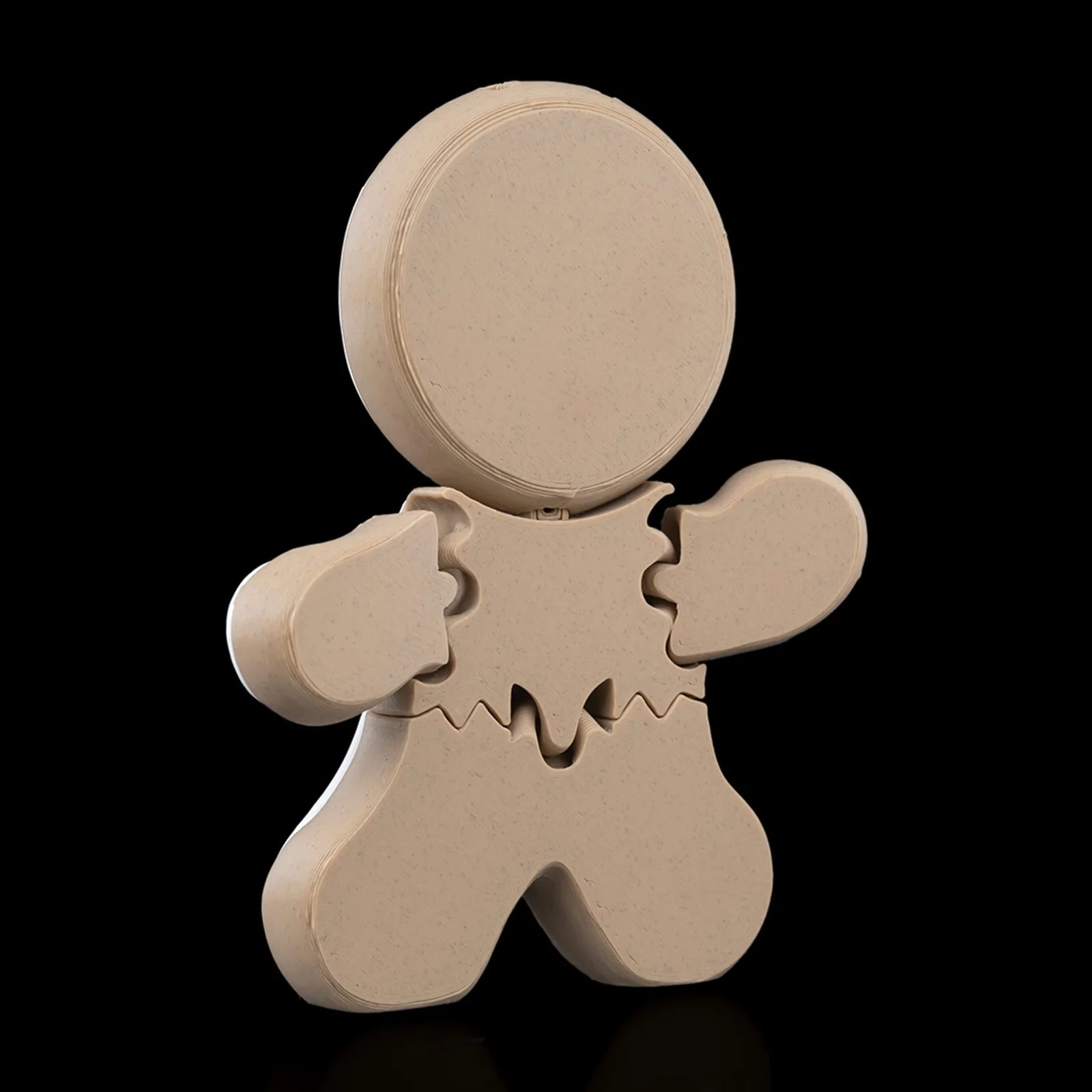 Mr. Crumbles Gingerbread Christmas Ornament x3 - 3D Printed