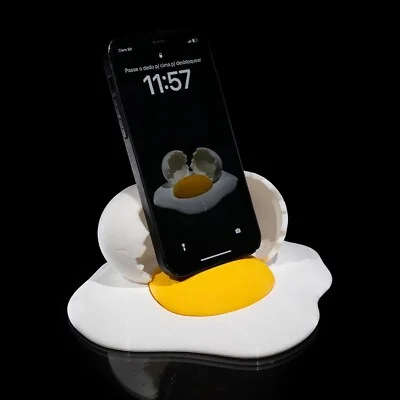 Sunny Side Up Egg Phone Holder - 3D Printed