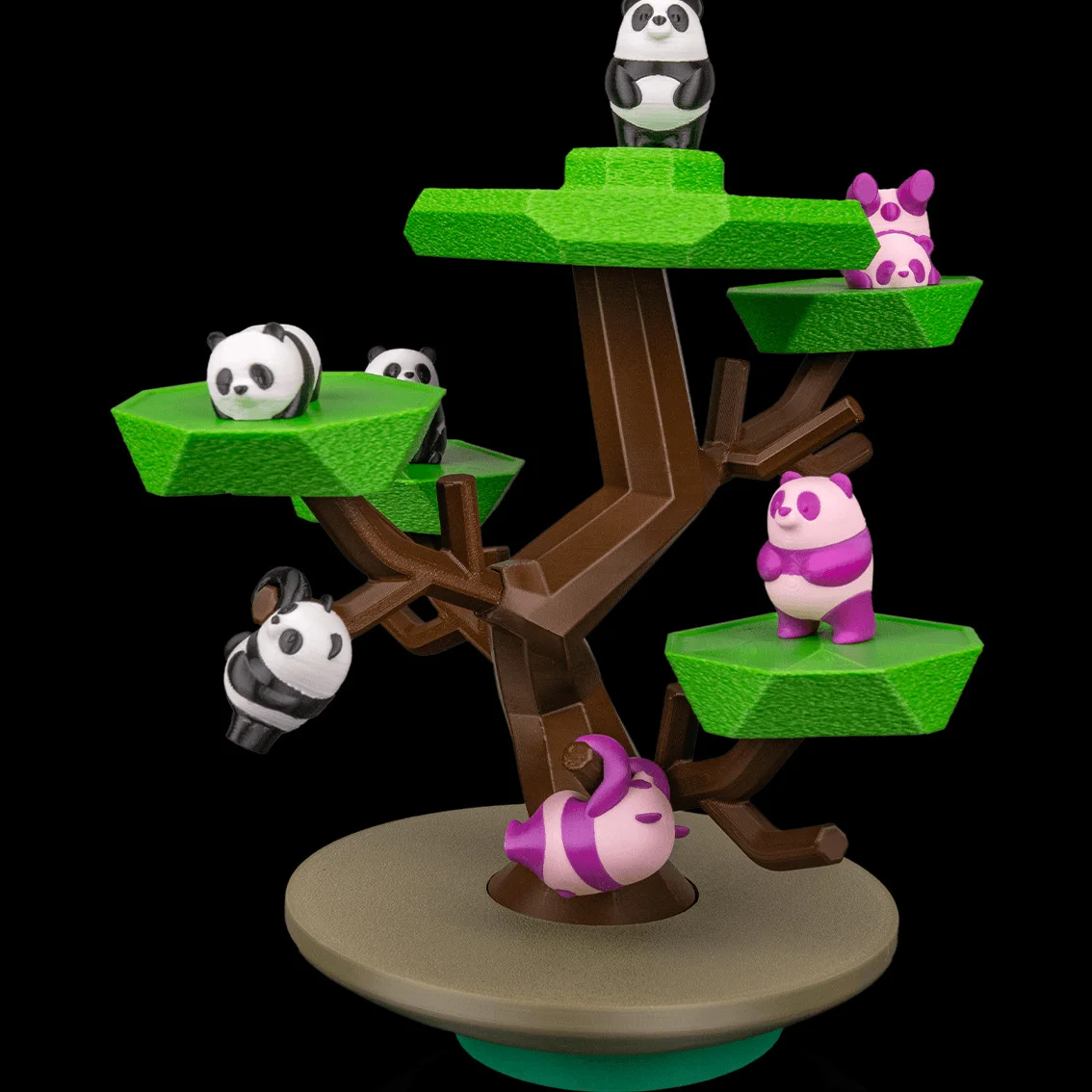 Panda Tumble - Game Set - 3D Printed
