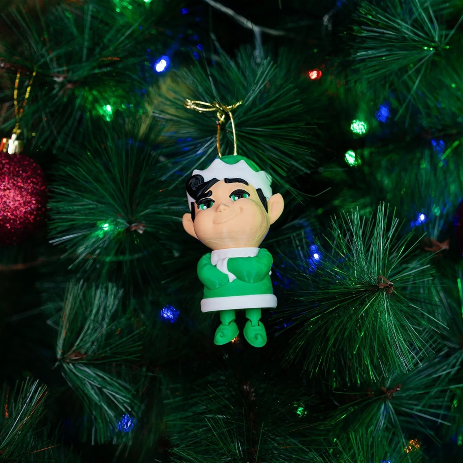 Wilbur, the Elf Christmas Ornament x3 - 3D Printed