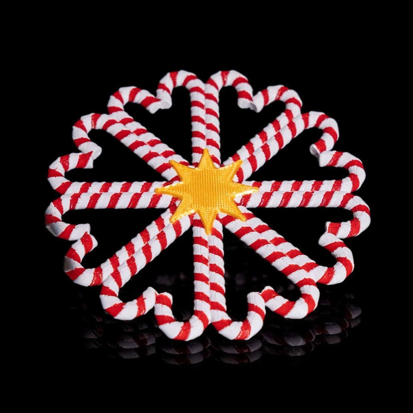 Candy Cane Drink Coasters Set of 5 - 3D Printed