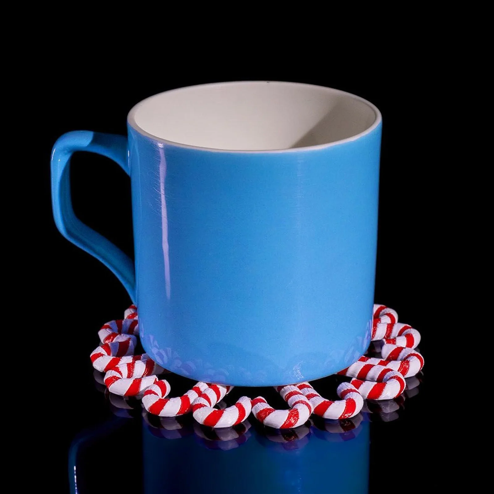 Candy Cane Drink Coasters Set of 5 - 3D Printed