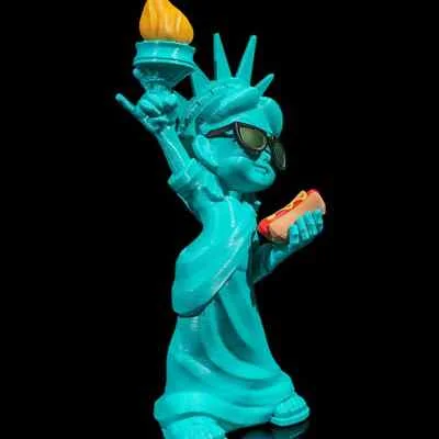 Statue of Lifestyle Liberty Ornament / Statue - 3D Printed