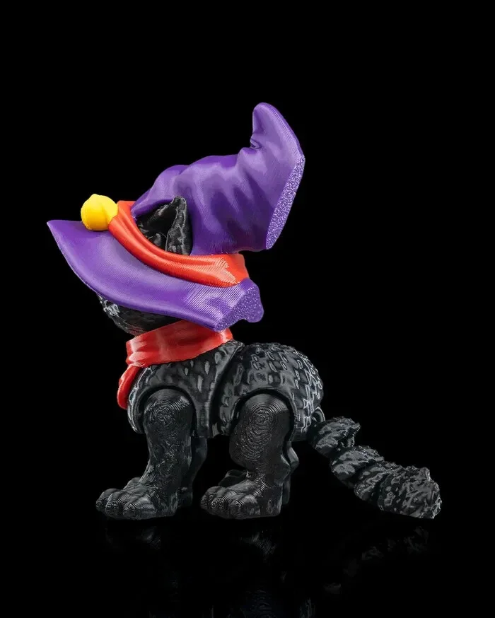 Cat in a Hat - Halloween Cute Decoration - 3D Printed