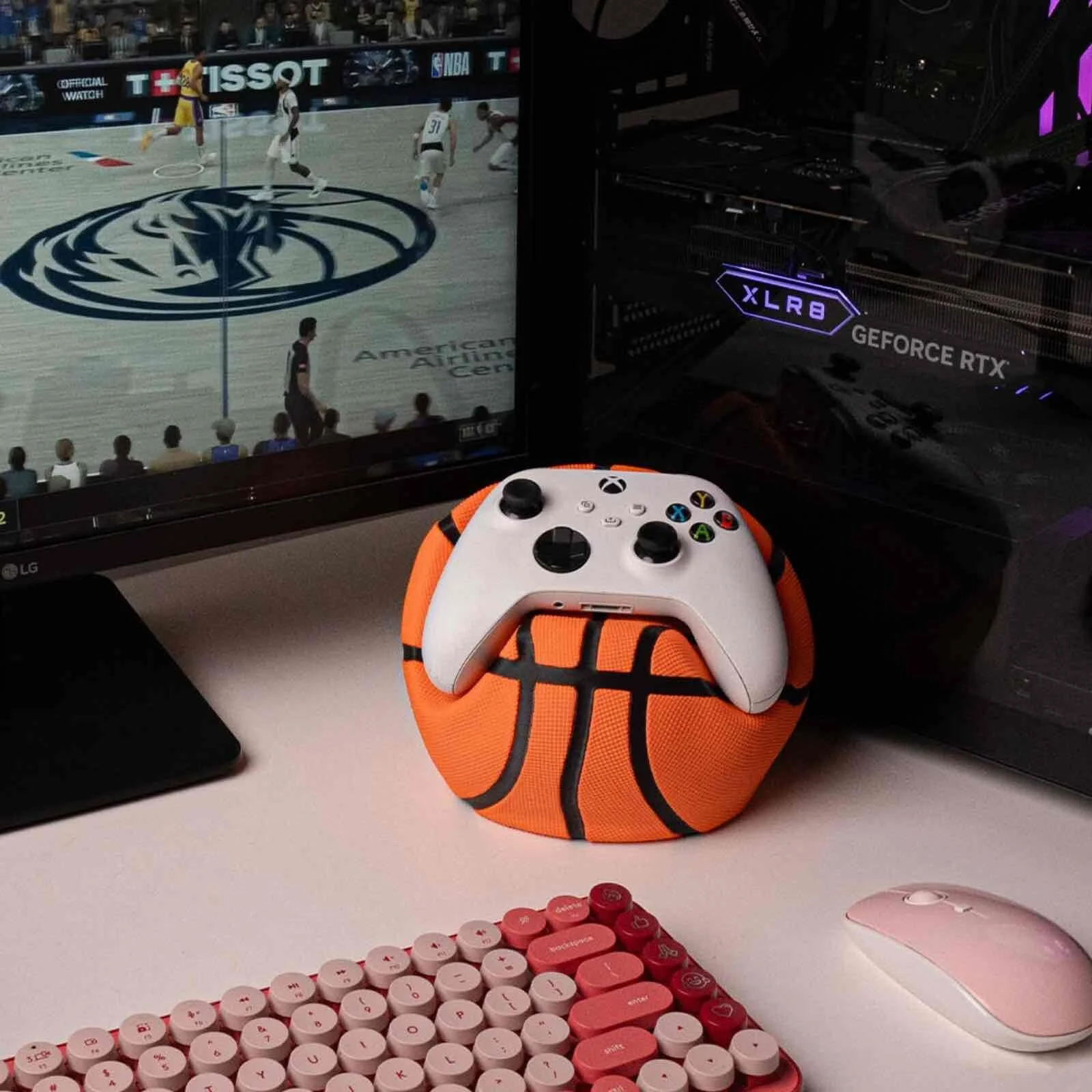Basketball Controller Stand, 3D Printed Holder for PS5 and Xbox - Gift For Gamers